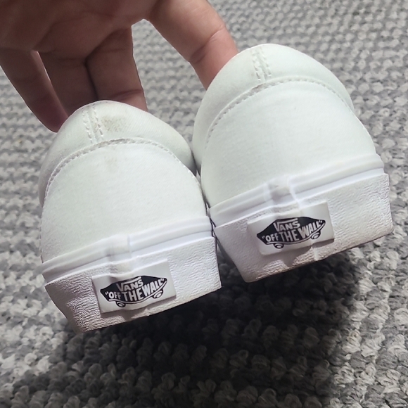 Vans White Slip-On Sneakers‎ Hand Painted Pink Butterfly Design 7 - Picture 3 of 13